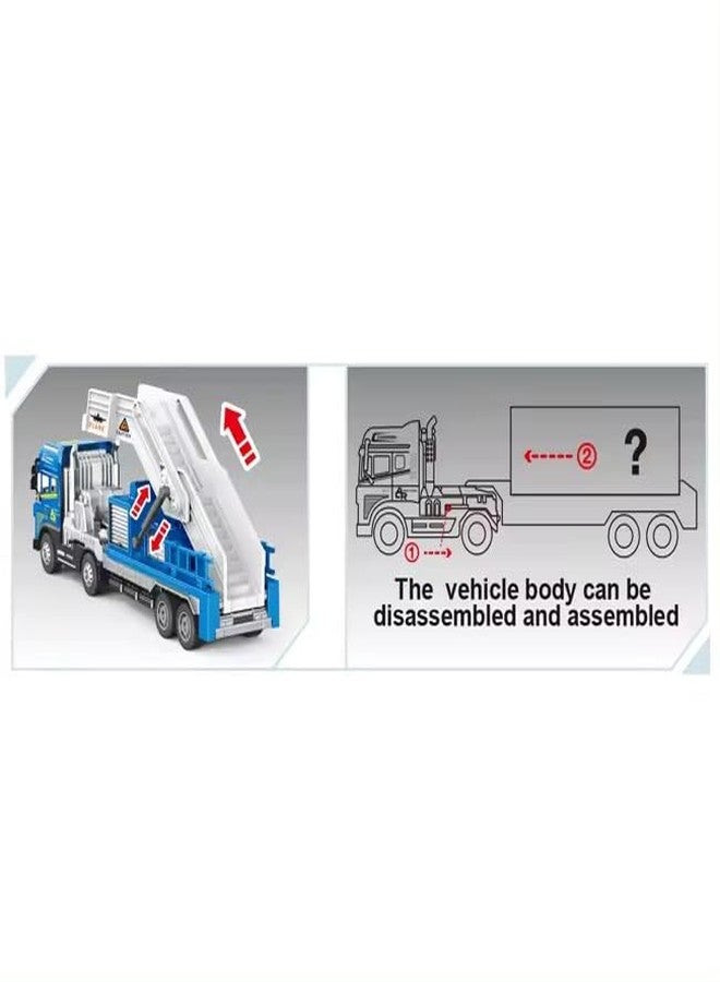 SHIPEASE شاحنة نقل سلم صعود الطائرة من SHIPEASE تعمل بالاحتكاك، لعبة للأطفال الأولاد، مقياس 1:43، مصنوعة من المعدن المصبوب، مقطورة مصغرة لسلم الطائرة، مركبة سحب للخلف (متعددة الألوان). - Image 5